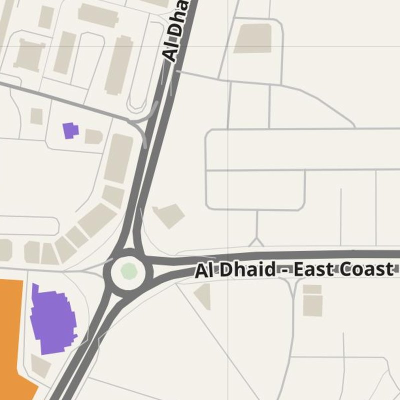 Adh Dhayd map with house numbers, hospitals, police and fire stations — printable PDF, United Arab Emirates