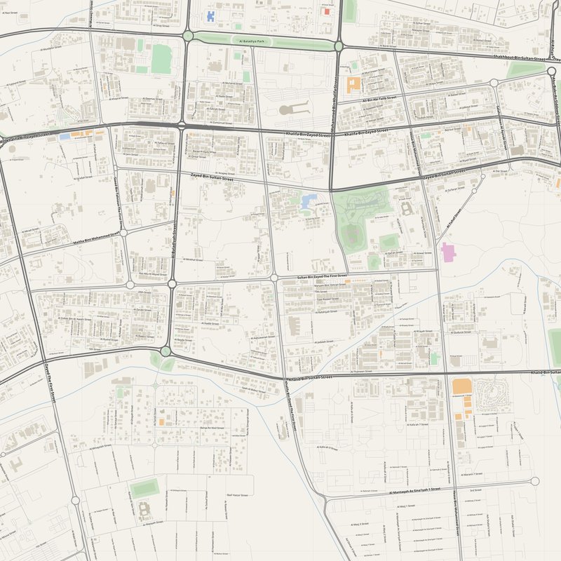 Al Ain City Map PDF — Printable Street Map Poster with House Numbers