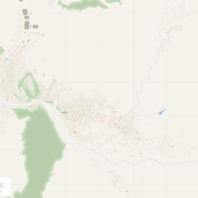 Plan miasta Berat do druku jako plakat, Albania