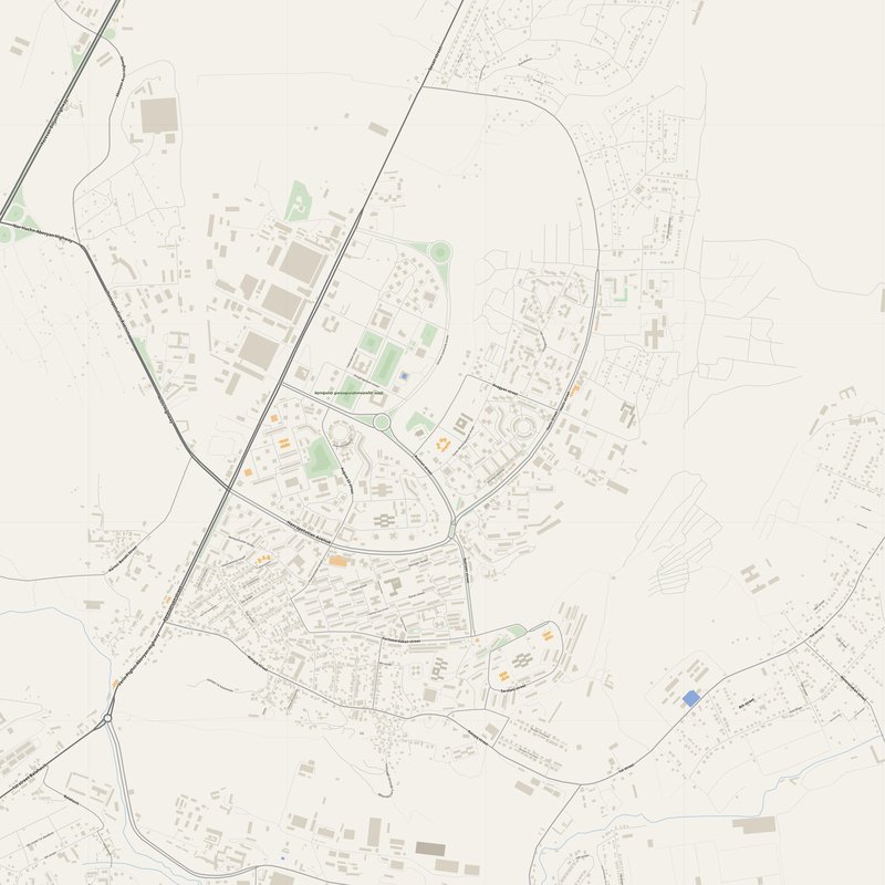 Abovyan Map PDF — Printable Street Map Poster with House Numbers