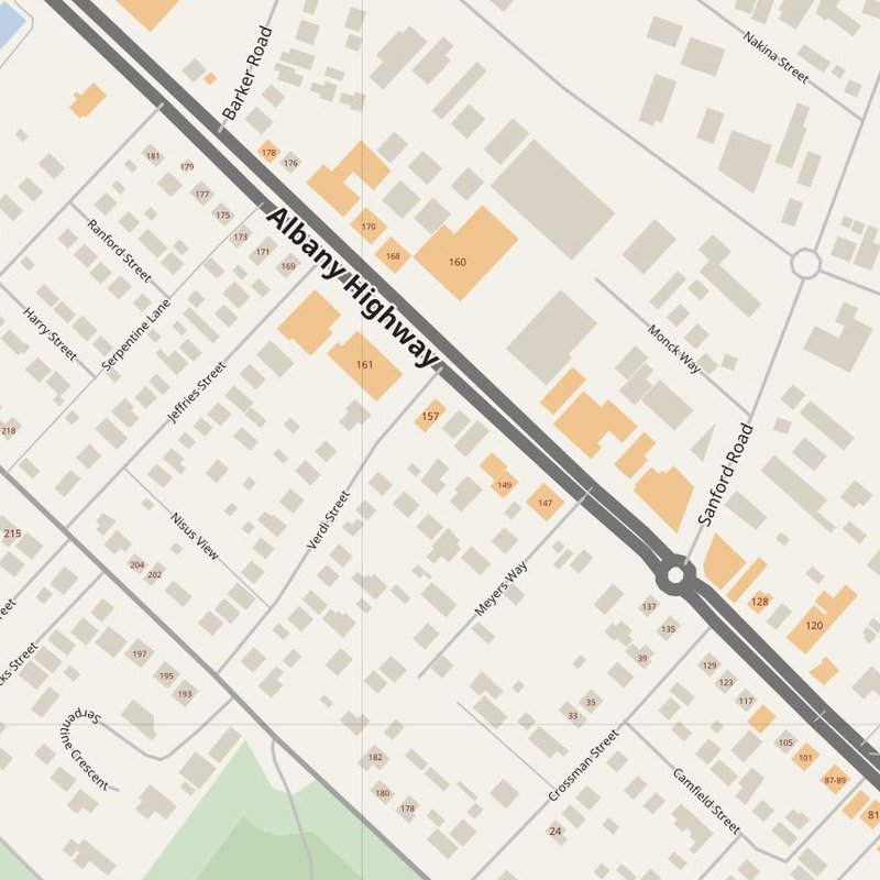 Albany street map with house numbers — printable address map PDF, Australia