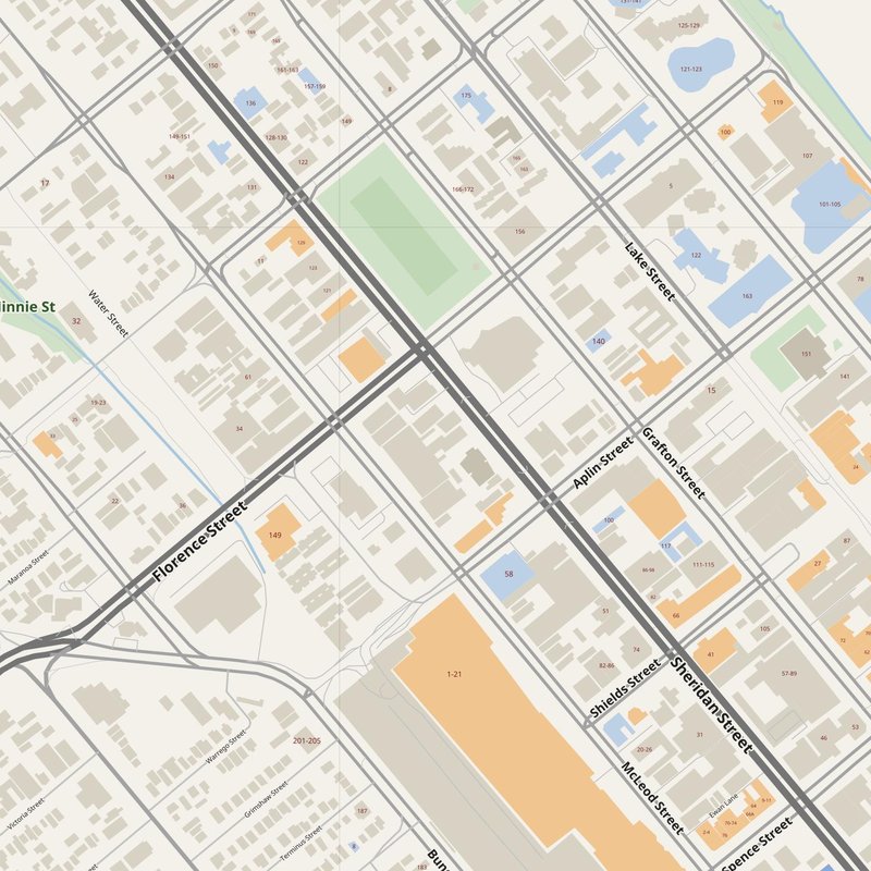 Cairns street map with house numbers — printable address map PDF, Australia