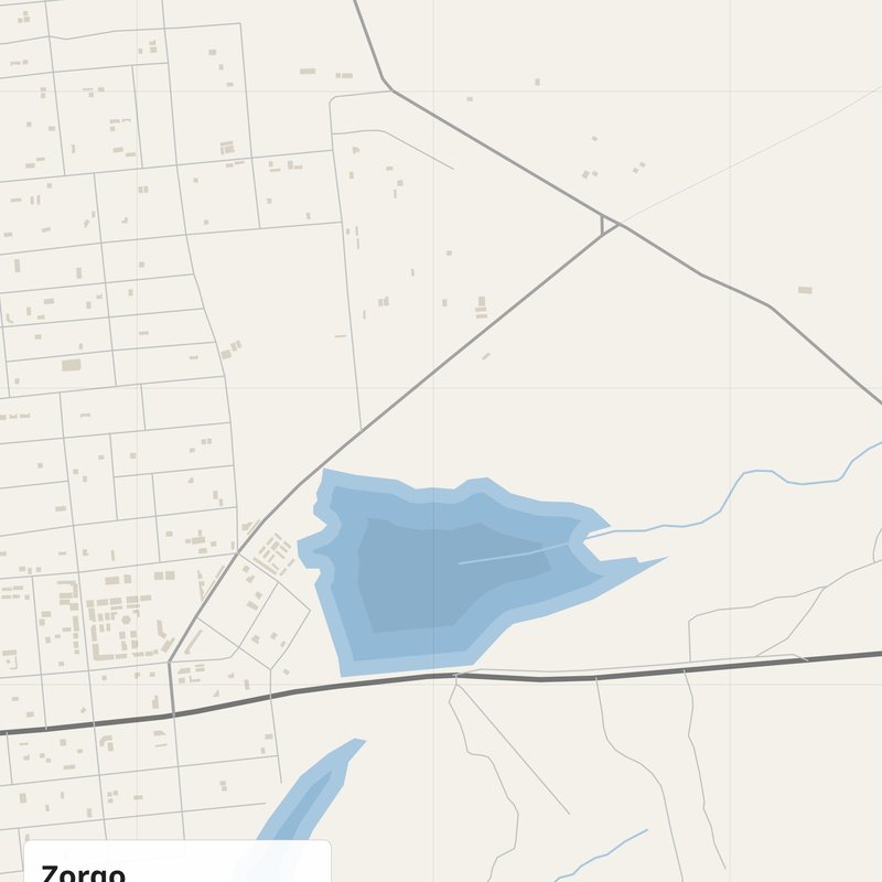 Printable street map poster of Zorgo, Burkina Faso
