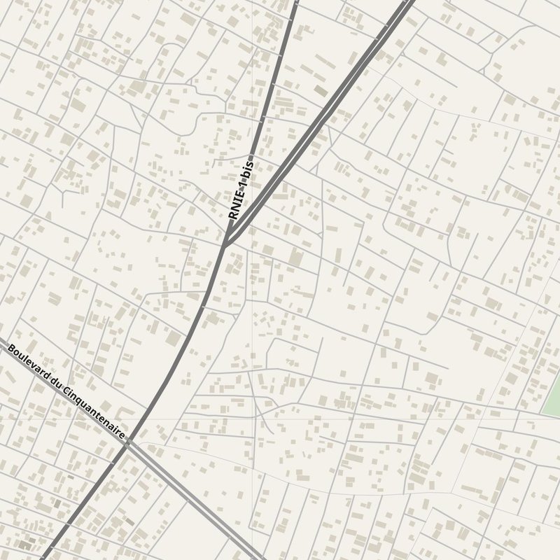 Adjarra street map with house numbers — printable address map PDF, Benin