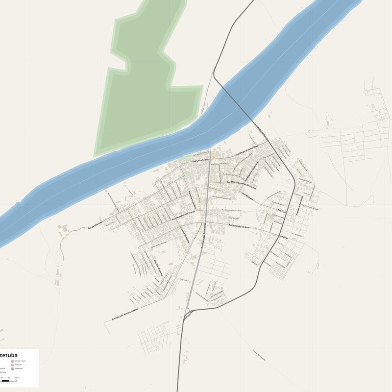 Druckbarer Stadtplan von Abaetetuba als Poster, Brasilien