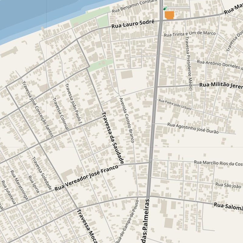 Abaetetuba map with house numbers, hospitals, police and fire stations — printable PDF, Brazil