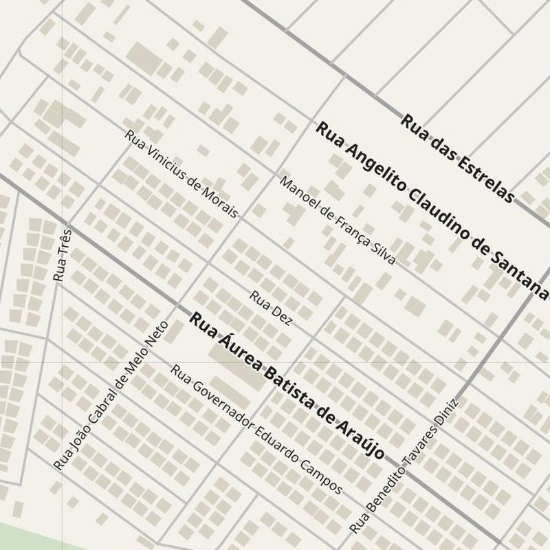 Abreu e Lima street map with house numbers — printable address map PDF, Brazil