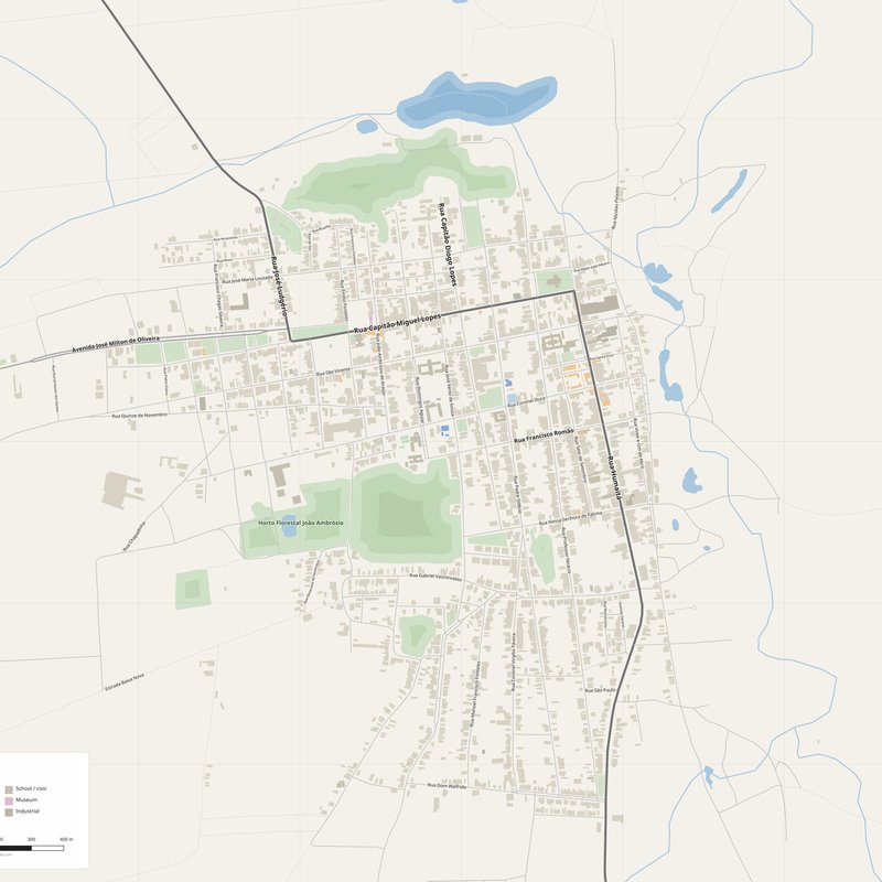 Acaraú Map PDF — Printable Street Map Poster with House Numbers