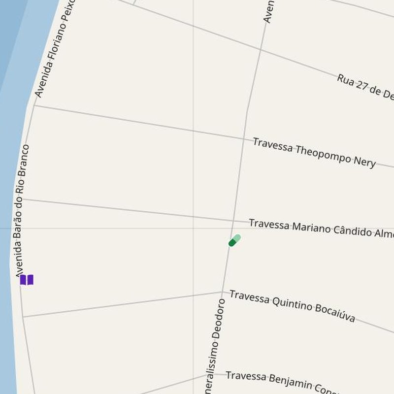 Mapa de Afuá com números de porta, hospitais, polícia e bombeiros — PDF imprimível, Brasil
