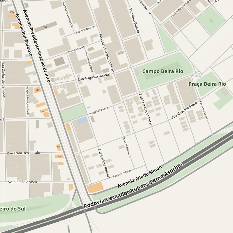Aguaí street map with house numbers — printable address map PDF, Brazil