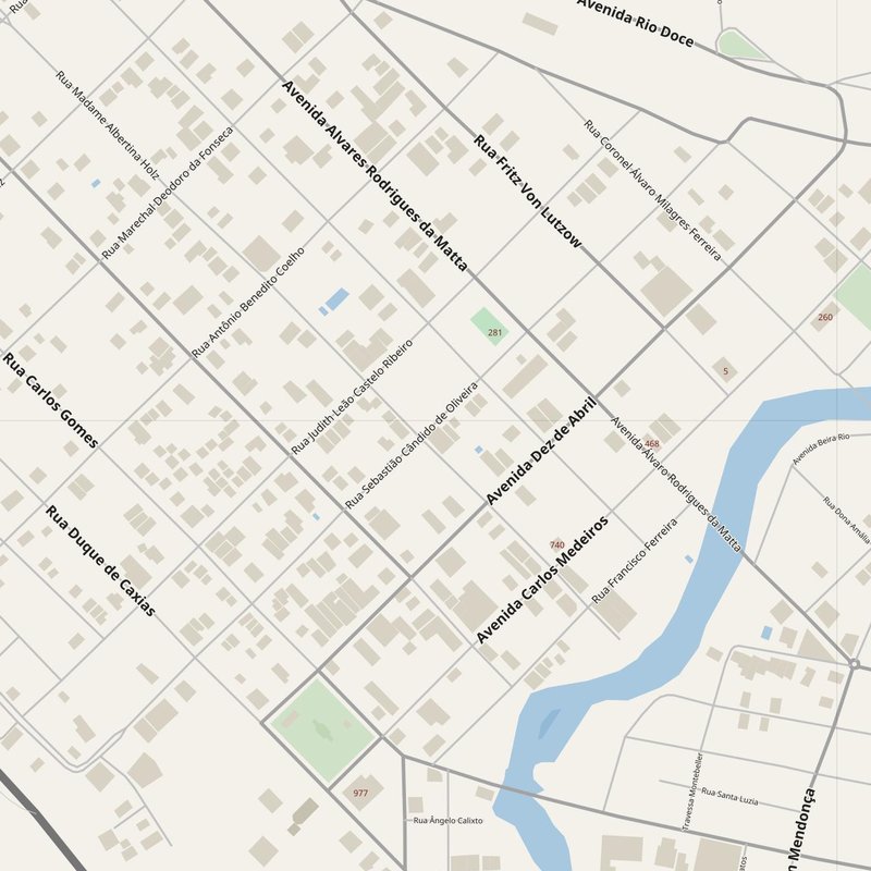 Planta de ruas de Aimorés com números de porta — mapa de endereços PDF imprimível, Brasil
