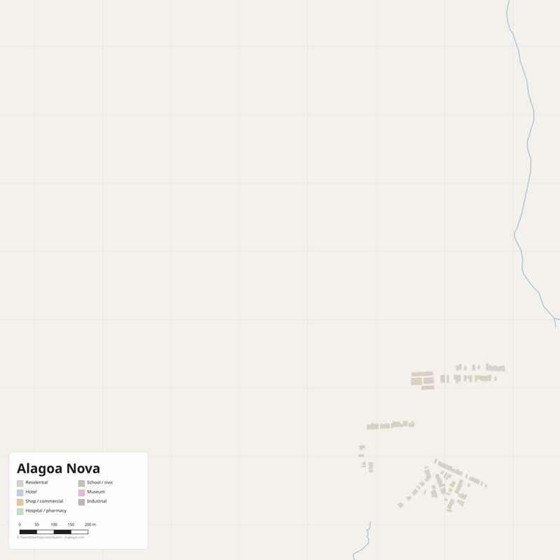 Alagoa Nova Map PDF — Printable Street Map Poster with House Numbers