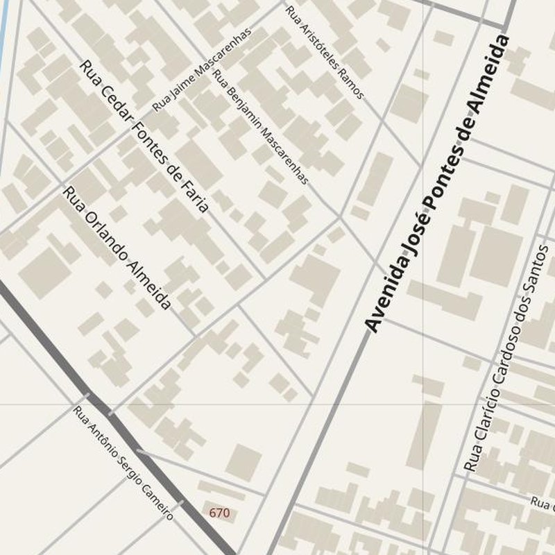Planta de ruas de Alcobaça com números de porta — mapa de endereços PDF imprimível, Brasil