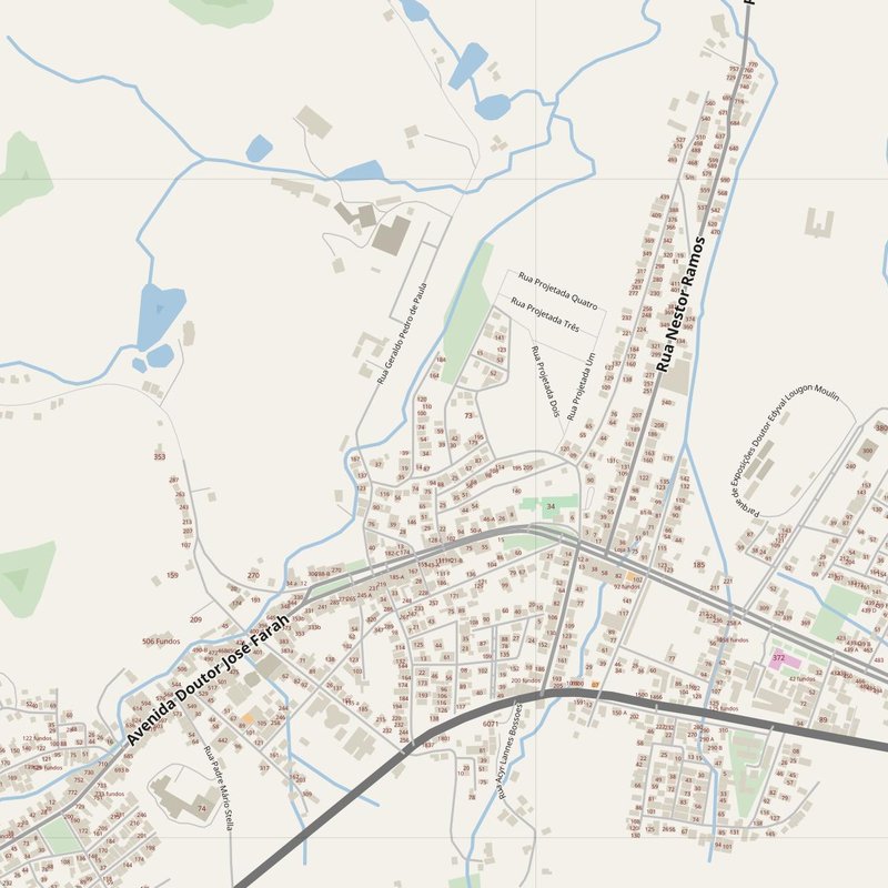 Alegre street map with house numbers — printable address map PDF, Brazil