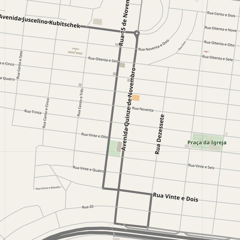 Planta de ruas de Alexânia com números de porta — mapa de endereços PDF imprimível, Brasil