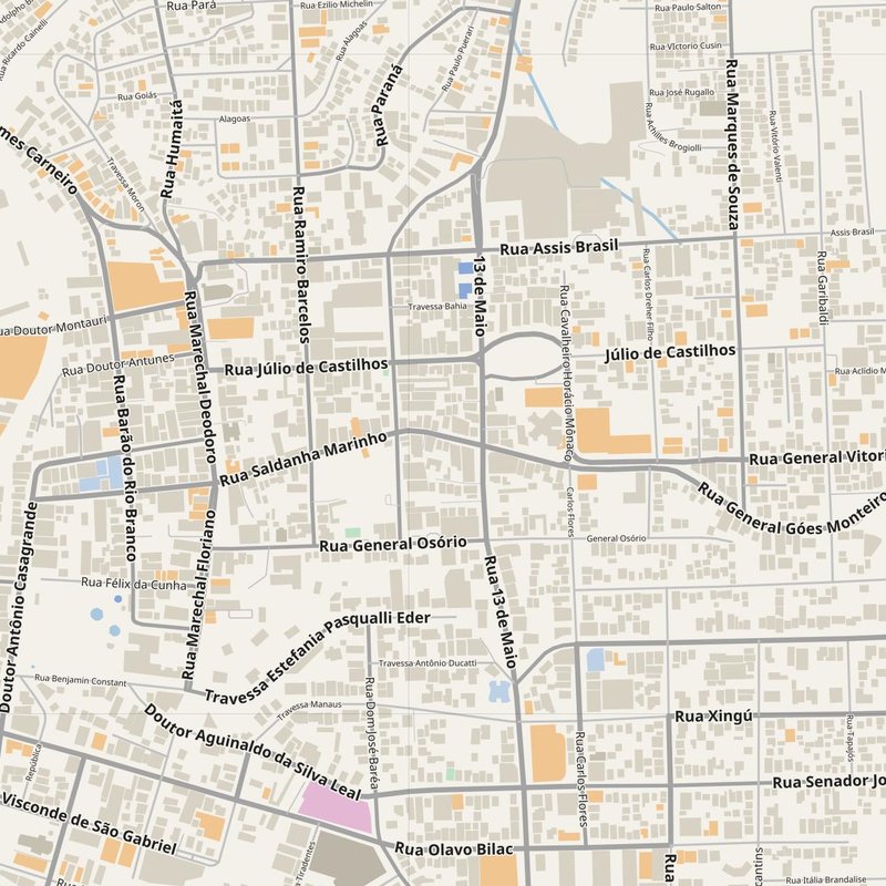 Bento Gonçalves street map with house numbers — printable address map PDF, Brazil