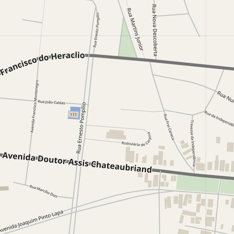 Carpina street map with house numbers — printable address map PDF, Brazil