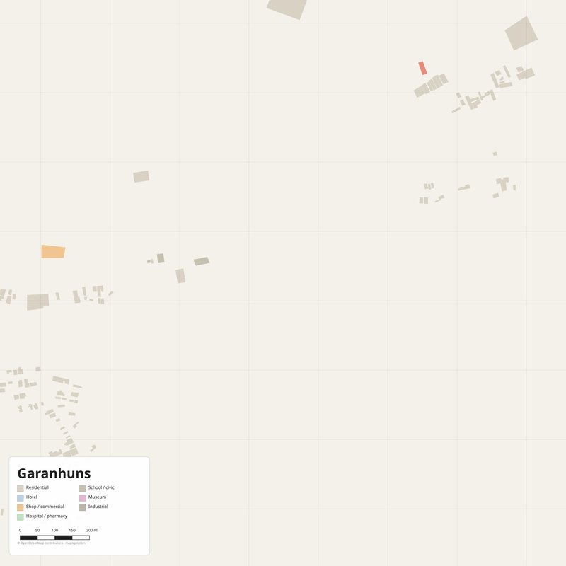 Garanhuns Map PDF — Printable Street Map Poster with House Numbers