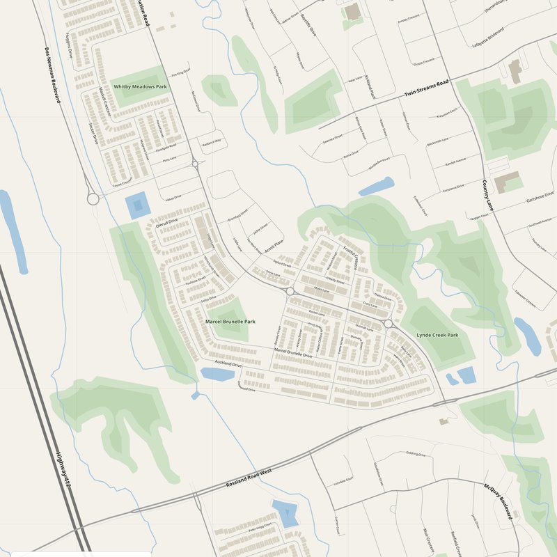 Ajax Map PDF — Printable Street Map Poster with House Numbers