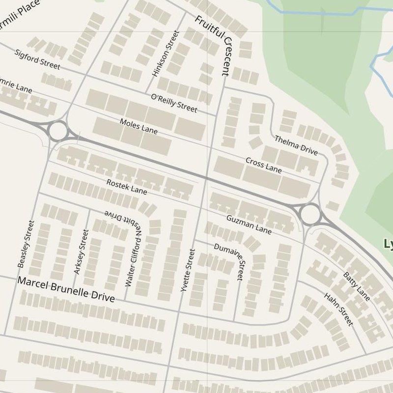 Ajax map with house numbers, hospitals, police and fire stations — printable PDF, Canada