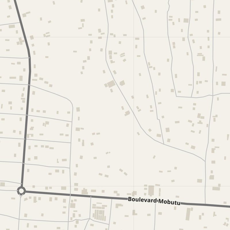 Aketi street map with house numbers — printable address map PDF, Congo - Kinshasa
