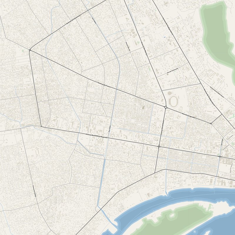 Zongo Map PDF — Printable Street Map Poster with House Numbers