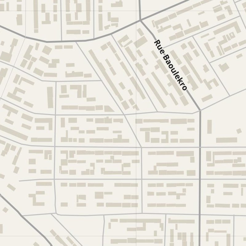 Abengourou map with house numbers, hospitals, police and fire stations — printable PDF, Côte d’Ivoire
