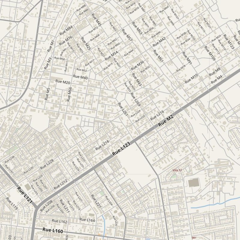 Abobo street map with house numbers — printable address map PDF, Côte d’Ivoire