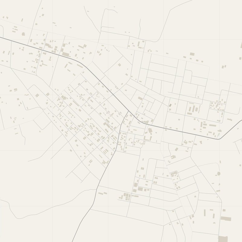 Adiaké Map PDF — Printable Street Map Poster with House Numbers