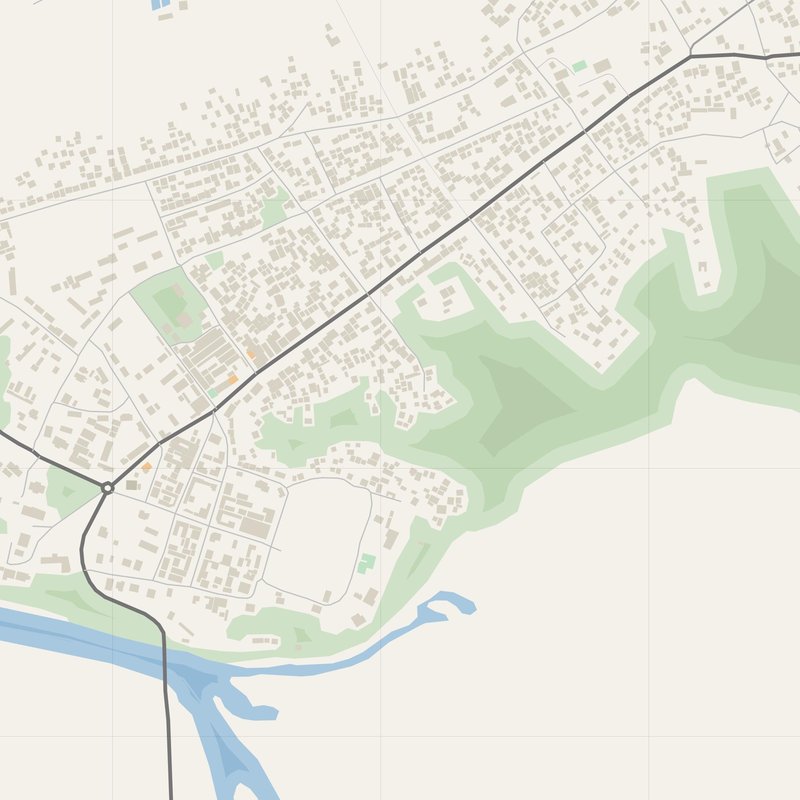 Akonolinga Map PDF — Printable Street Map Poster with House Numbers