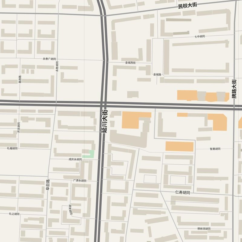 Acheng street map with house numbers — printable address map PDF, China