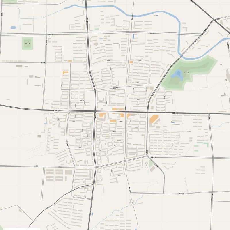 Acheng Map PDF — Printable Street Map Poster with House Numbers