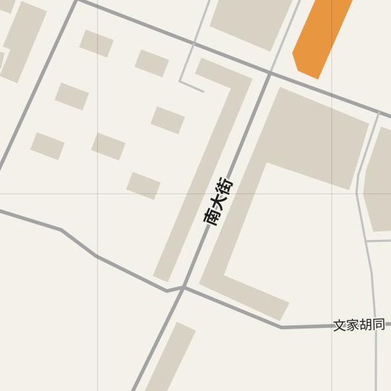 Beining map with house numbers, hospitals, police and fire stations — printable PDF, China