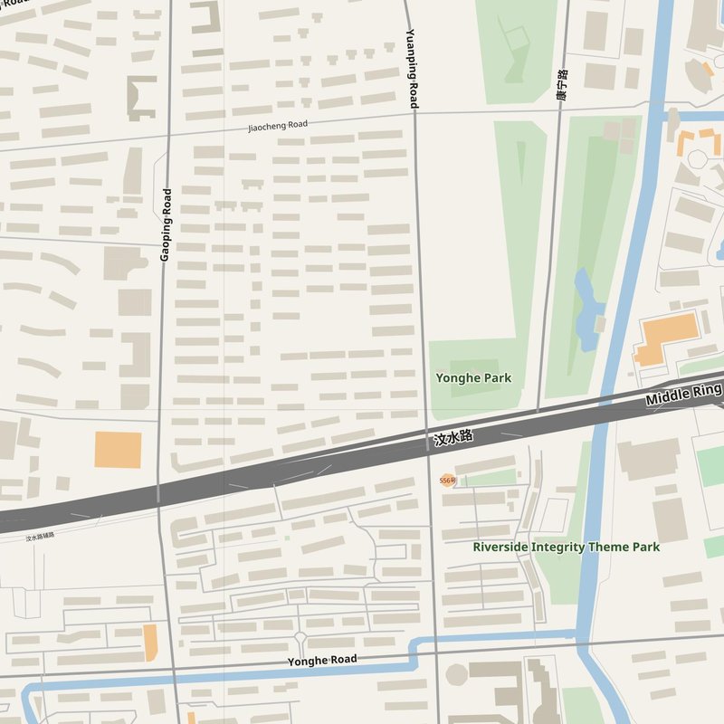 Pengpu street map with house numbers — printable address map PDF, China