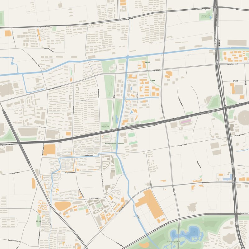 Pengpu Map PDF — Printable Street Map Poster with House Numbers
