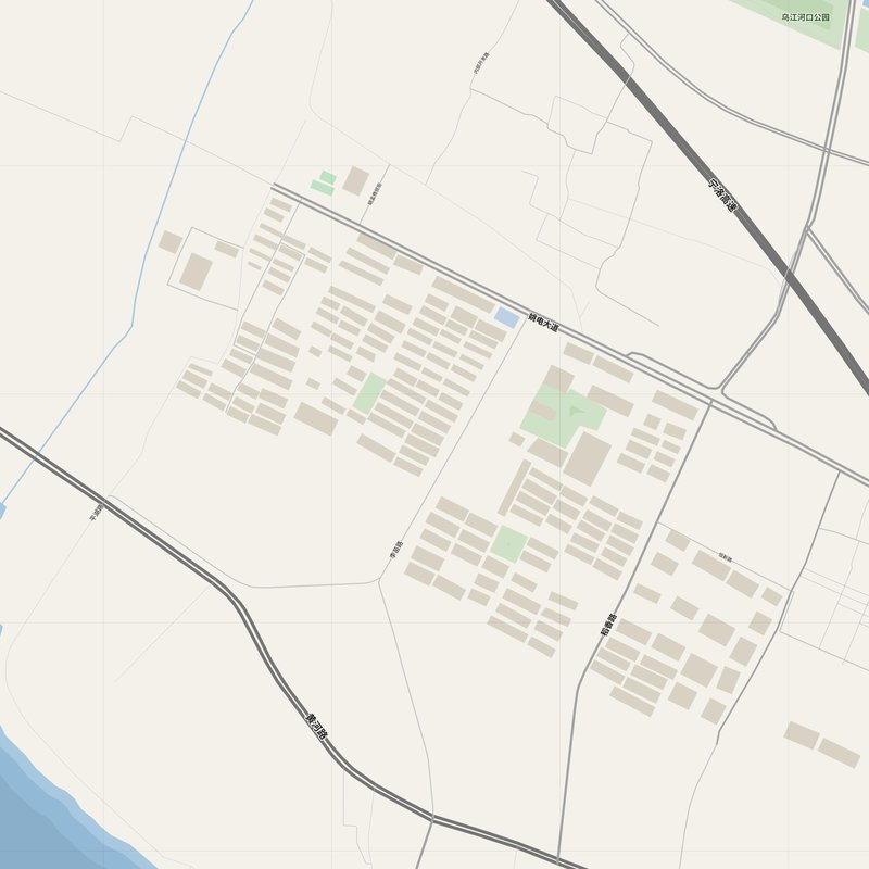 Zhanhe Map PDF — Printable Street Map Poster with House Numbers