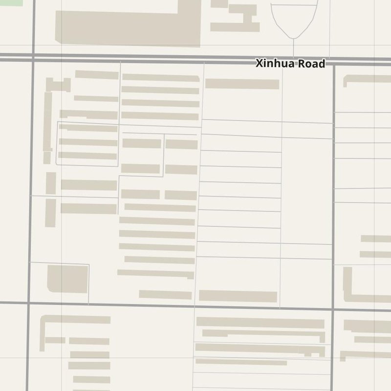 Zhengding map with house numbers, hospitals, police and fire stations — printable PDF, China