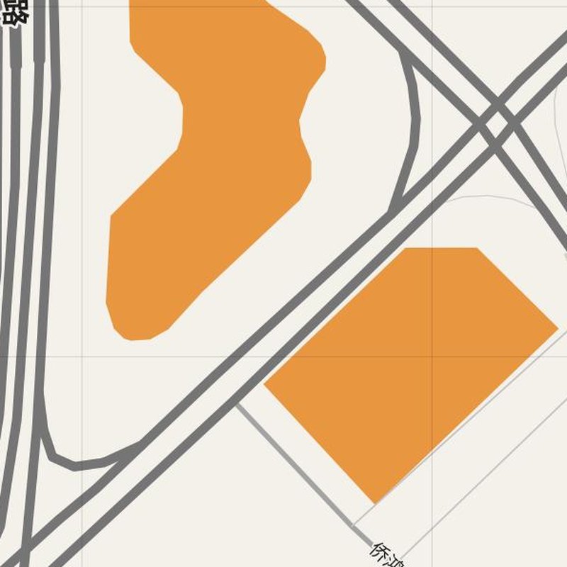 Zheshan map with house numbers, hospitals, police and fire stations — printable PDF, China
