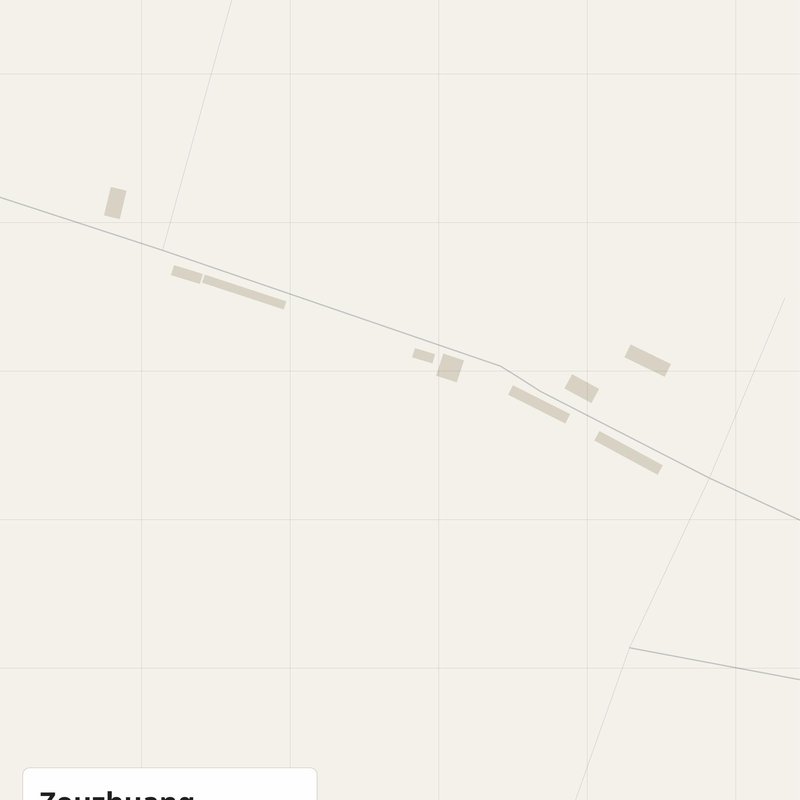 Zouzhuang Map PDF — Printable Street Map Poster with House Numbers