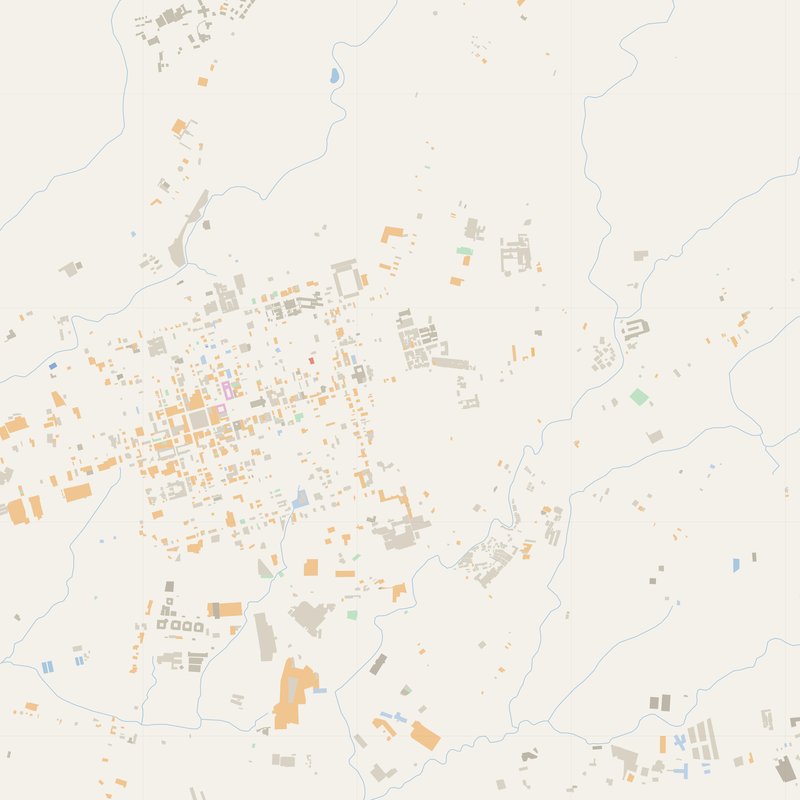 Printable street map poster of Alajuela, Costa Rica
