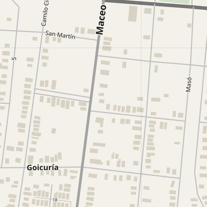 Aguada de Pasajeros street map with house numbers — printable address map PDF, Cuba