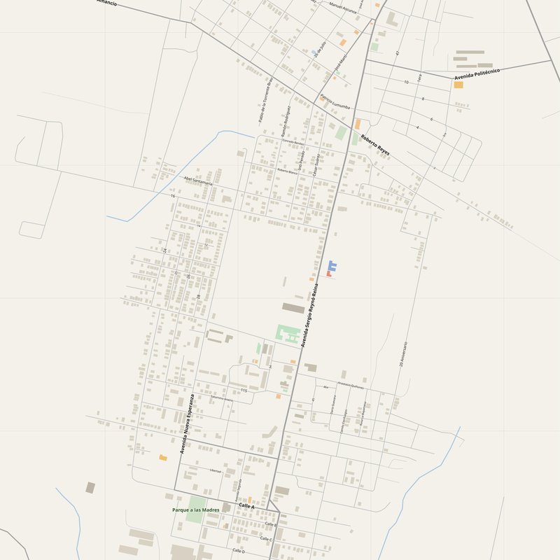 Druckbarer Stadtplan von Amancio als Poster, Kuba