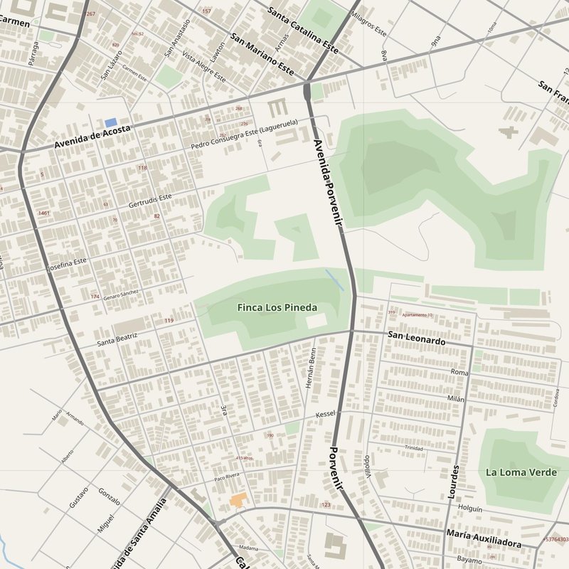 Arroyo Naranjo street map with house numbers — printable address map PDF, Cuba