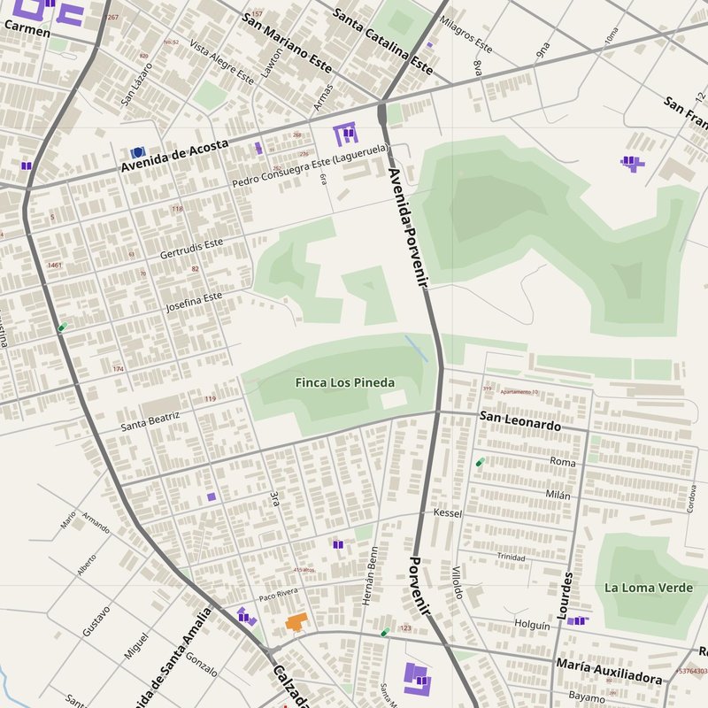 Arroyo Naranjo map with house numbers, hospitals, police and fire stations — printable PDF, Cuba