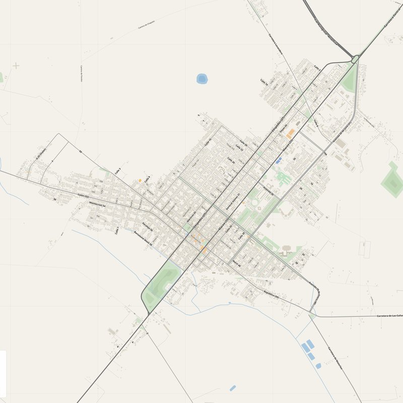 Druckbarer Stadtplan von Artemisa als Poster, Kuba