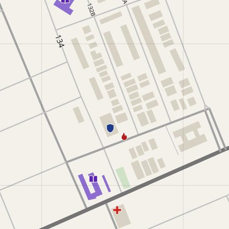 Bauta map with house numbers, hospitals, police and fire stations — printable PDF, Cuba