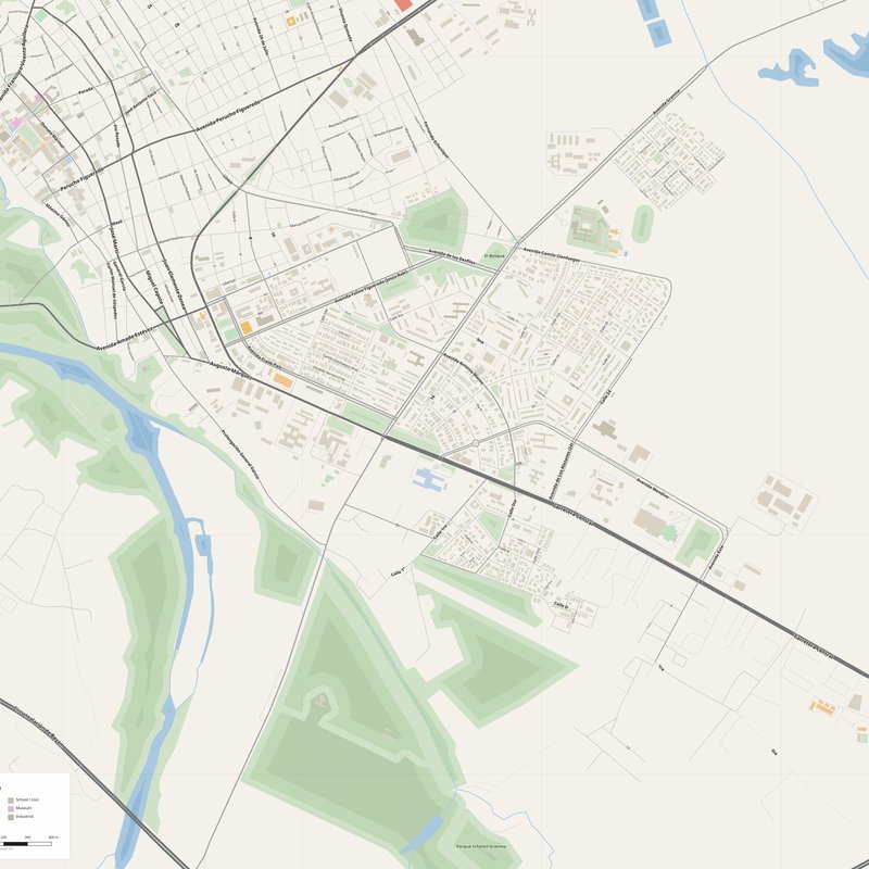 Druckbarer Stadtplan von Bayamo als Poster, Kuba