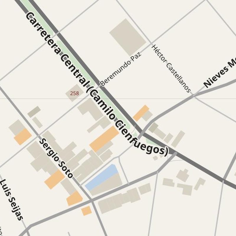 Cabaiguán street map with house numbers — printable address map PDF, Cuba