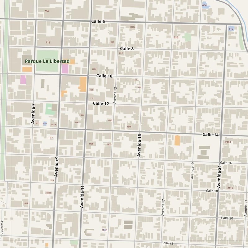 Caibarién street map with house numbers — printable address map PDF, Cuba