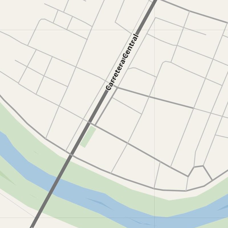 Cauto Cristo street map with house numbers — printable address map PDF, Cuba